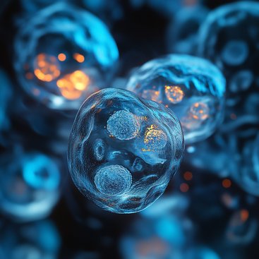 Mesenchymal stem cell illustration for regenerative therapy in Cabo San Lucas
